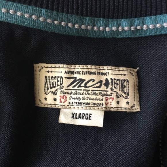 MCS Apparel zip up sweater 100% cotton XL, Black - Picture 2 of 8